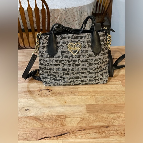 Juicy Couture Crossbody black/gray double handles adjustable strap 11 x 7 in - Picture 10 of 10